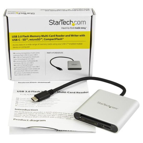 StarTech.com Lecteur et enregistreur multicartes USB 3.0 avec USB-C