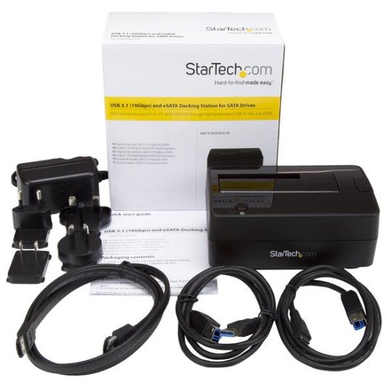 StarTech.com Station d'accueil USB 3.1 (USB-A, USB-C) ou eSATA pour disques durs SATA de 2,5"/3,5"