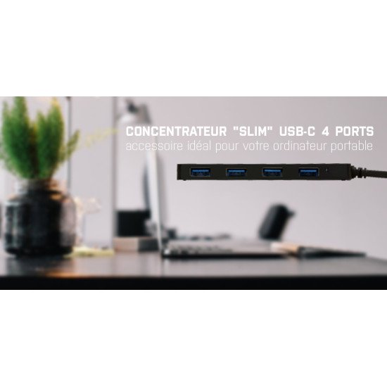 i-tec USB-C Slim Concentrateur Ethernet HUB à 4 ports
