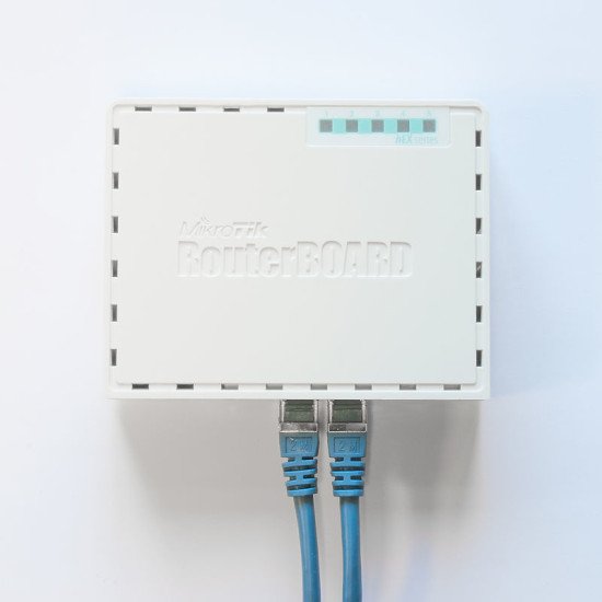 Mikrotik RB750GR3 Routeur connecté Gigabit Ethernet Turquoise, Blanc