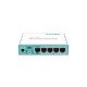 Mikrotik RB750GR3 Routeur connecté Gigabit Ethernet Turquoise, Blanc