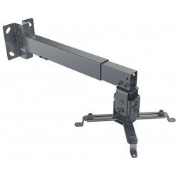 Manhattan Support de projecteur plafond/mur, inclinaison + pivot, hauteur 43–65 cm, charge max. 20 kg, noir