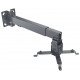 Manhattan Support de projecteur plafond/mur, inclinaison + pivot, hauteur 43–65 cm, charge max. 20 kg, noir