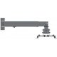 Manhattan Support de projecteur plafond/mur, inclinaison + pivot, hauteur 43–65 cm, charge max. 20 kg, noir