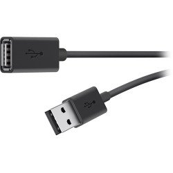 Belkin USB 2.0 A M/F 3m câble USB USB A Noir Belkin USB 2.0 A M/F 3m câble USB USB A Noir