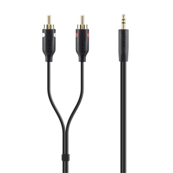 Belkin F3Y116BT2M câble audio 2 m 2 x RCA 3,5mm Noir