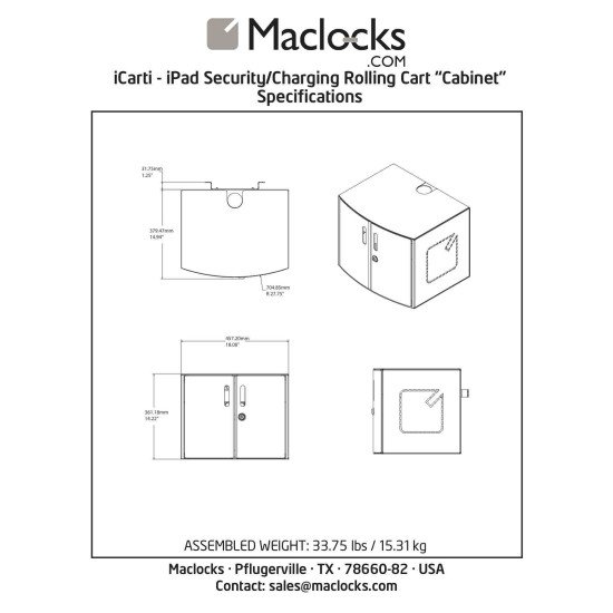 Compulocks CartiPad Duo Blanc Intérieure