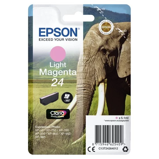 Epson Cartouche "Eléphant" - Encre Claria Photo HD Mc Epson Cartouche "Eléphant" - Encre Claria Photo HD Mc
