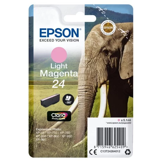 Epson Cartouche "Eléphant" - Encre Claria Photo HD Mc Epson Cartouche "Eléphant" - Encre Claria Photo HD Mc