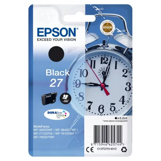 Epson Singlepack Black 27 DURABrite Ultra Ink Epson Singlepack Black 27 DURABrite Ultra Ink
