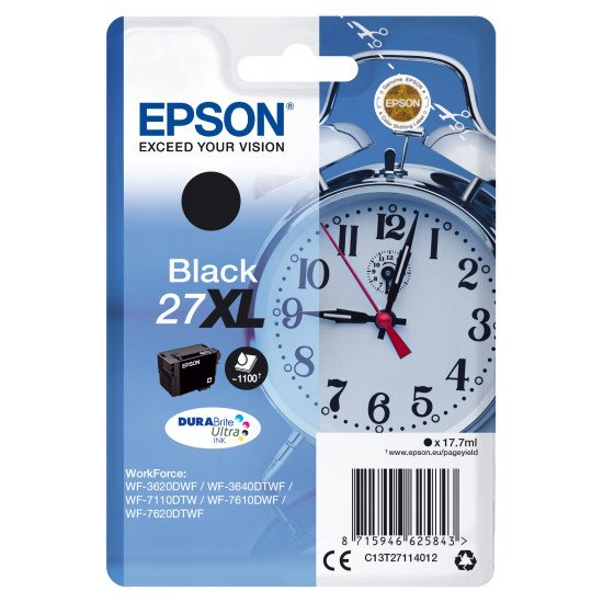 Epson Singlepack Black 27XL DURABrite Ultra Ink