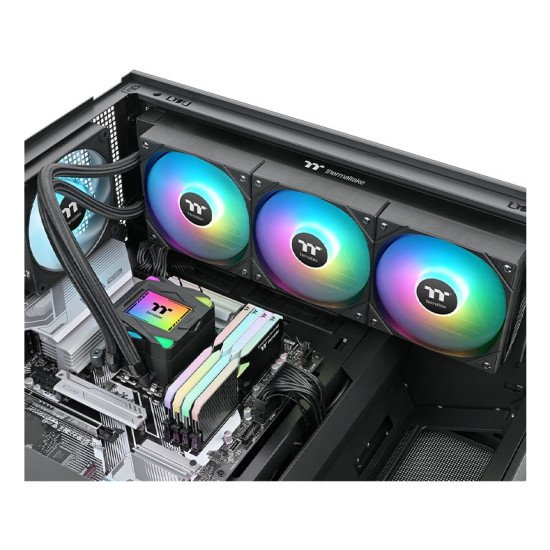 Thermaltake LA360 ARGB Carte-mère Kit de refroidissement du liquide 12 cm Noir 1 pièce(s) Thermaltake LA360 ARGB Carte-mère Kit de refroidissement du liquide 12 cm Noir 1 pièce(s)