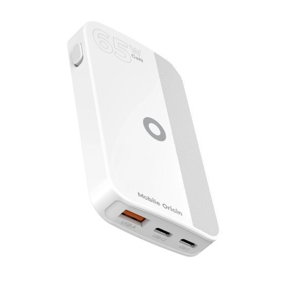 Mobile Origin GAN-65W-SLM-WHT chargeur d'appareils mobiles Universel Blanc USB Charge rapide Intérieure
