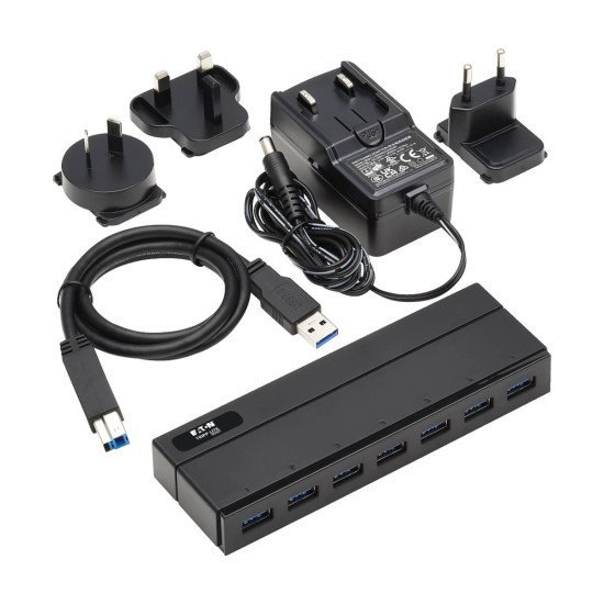 Tripp Lite U360-007-INT hub & concentrateur USB 3.2 Gen 1 (3.1 Gen 1) Mini-B 5000 Mbit/s Noir