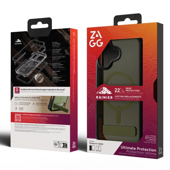 ZAGG Rainier Snap Kickstand coque de protection pour téléphones portables 16 cm (6.3") Housse Vert ZAGG Rainier Snap Kickstand coque de protection pour téléphones portables 16 cm (6.3") Housse Vert