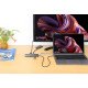 Manhattan Dock/hub USB-C avec lecteur de cartes, 7 ports : Ethernet, HDMI, 3x USB-A + 2x USB-C, avec Power Delivery (PD) 100 W - nécessite un chargeur USB-C externe (non inclus). Alimenté par USB (aucune alimentation externe requise) lorsque le PD n'est p