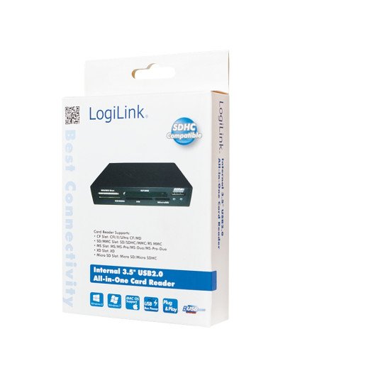 LogiLink CR0012 lecteur de carte mémoire Interne Noir USB 2.0