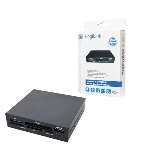LogiLink CR0012 lecteur de carte mémoire Interne Noir USB 2.0