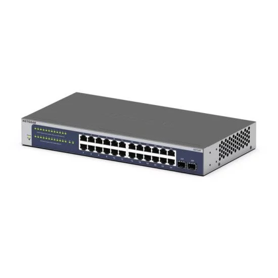 NETGEAR GS724Tv6 Géré L2+/L3 Gigabit Ethernet (10/100/1000) 1U Bleu, Gris NETGEAR GS724Tv6 Géré L2+/L3 Gigabit Ethernet (10/100/1000) 1U Bleu, Gris