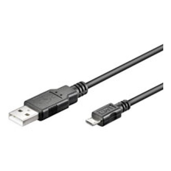 Goobay USB micro-B 100, 1m câble USB Micro-USB B USB A Noir