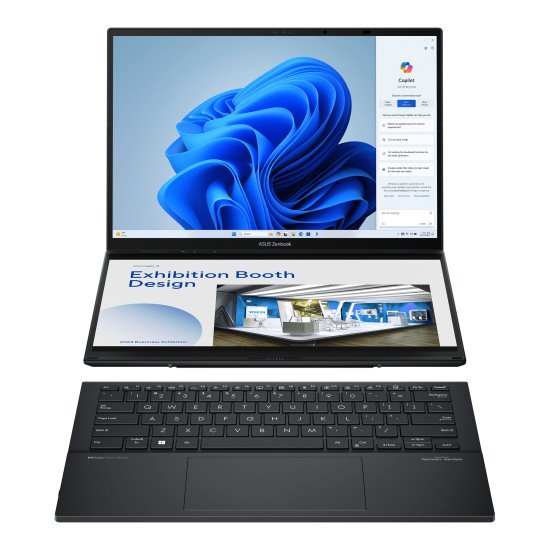 ASUS Zenbook Duo UX8406MA-QL114W Intel Core Ultra 5 125H Hybride (2-en-1) 35,6 cm (14") Écran tactile WUXGA 32 Go LPDDR5x-SDRAM 1 To SSD Wi-Fi 6E (802.11ax) Windows 11 Home Allemand Gris ASUS Zenbook Duo UX8406MA-QL114W Intel Core Ultra 5 125H Hybride (2-en-1) 35,6 cm (14") Écran tactile WUXGA 32 Go LPDDR5x-SDRAM 1 To SSD Wi-Fi 6E (802.11ax) Windows 11 Home Allemand Gris