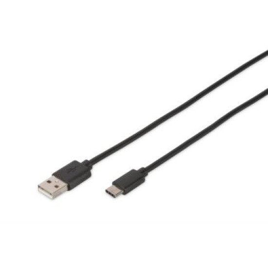 Digitus 1m, USB3.0-C/USB3.0-A câble USB 3.2 Gen 1 (3.1 Gen 1) USB C USB A Noir