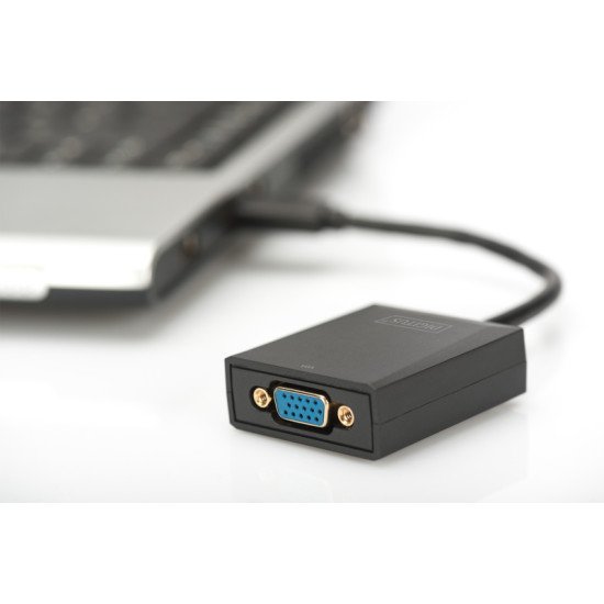 Digitus DA-70840 adaptateur USB 3.0 VGA Noir