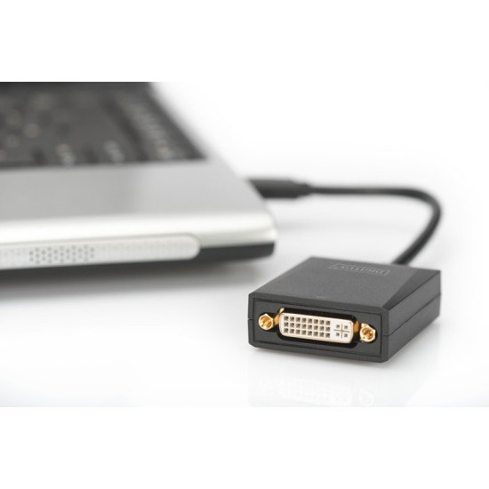 Digitus DA-70842 adaptateur et connecteur de câbles USB 3.0 DVI Noir