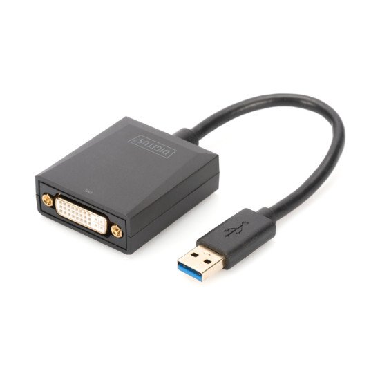 Digitus DA-70842 adaptateur et connecteur de câbles USB 3.0 DVI Noir