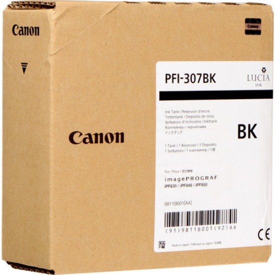 Canon PFI-307BK Cartouche d'encre Original Noir