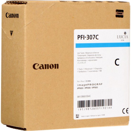 Canon PFI-307C Cartouche d'encre Original Cyan