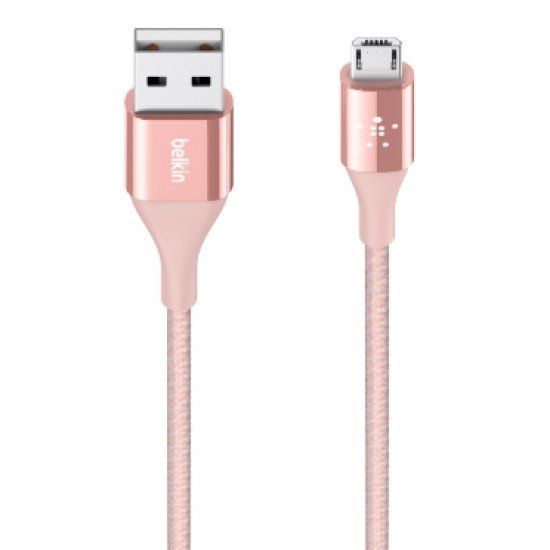 Belkin DuraTek câble USB 1,2 m 2.0 USB A Micro-USB B Or, Rose