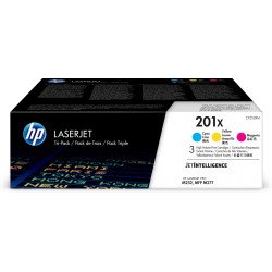 HP 201X Toner Original Cyan, Magenta, Jaune 3 pièce(s) HP 201X Toner Original Cyan, Magenta, Jaune 3 pièce(s)