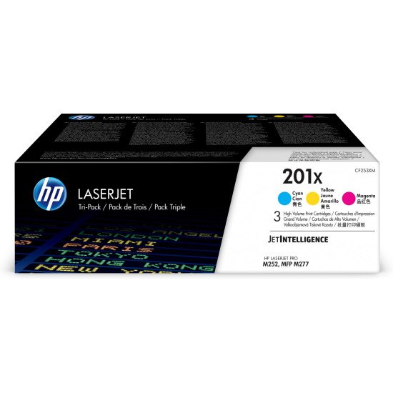 HP 201X Toner Original Cyan, Magenta, Jaune 3 pièce(s)