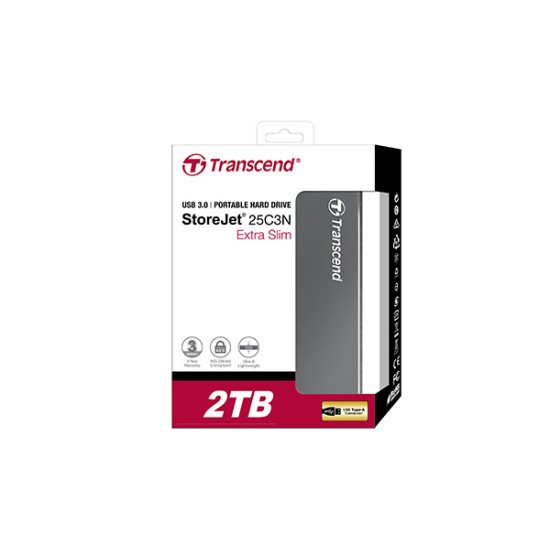 Transcend StoreJet 25C3 Disque dur externe SATA 2.5" 2 To