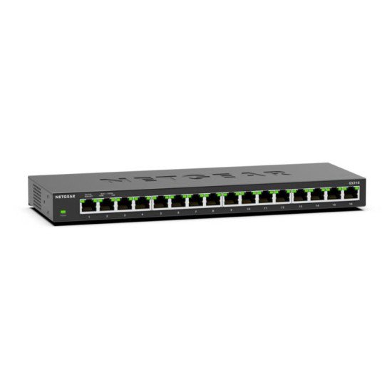 NETGEAR GS316 Non-géré L2 Gigabit Ethernet (10/100/1000) Noir NETGEAR GS316 Non-géré L2 Gigabit Ethernet (10/100/1000) Noir