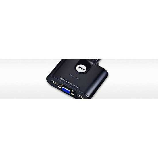 Aten CS22U commutateur écran, clavier et souris Noir Aten CS22U commutateur écran, clavier et souris Noir