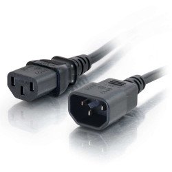 C2G Cordon d'extension d'alimentation pour ordinateur AWG 18 (IEC320C13 à IEC320C14) de 2 M C2G Cordon d'extension d'alimentation pour ordinateur AWG 18 (IEC320C13 à IEC320C14) de 2 M