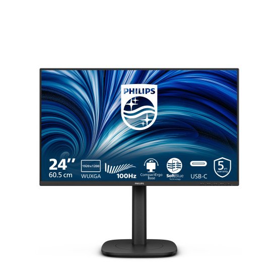Philips 3000 series 24B2N3200D/00 écran PC 61,2 cm (24.1") 1920 x 1200 pixels WUXGA LCD Noir