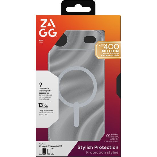 ZAGG Milan Snap coque de protection pour téléphones portables 16,5 cm (6.5") Housse Argent ZAGG Milan Snap coque de protection pour téléphones portables 16,5 cm (6.5") Housse Argent