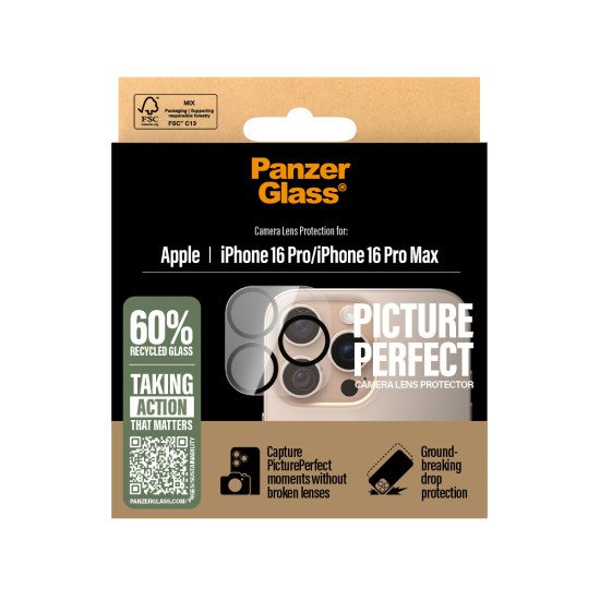 PanzerGlass ® PicturePerfect Camera Lens Protector iPhone 16 Pro | 16 Pro Max Protection d'écran transparent Apple 1 pièce(s)