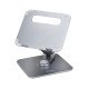 StarTech.com Support Télescopique pour PC Portable, Base Pivotante à 360°, Support Rotatif pour Bureau, Hauteur et Inclinaison Réglables, Poids Max 5kg, Construction en Aluminium, Design Portable