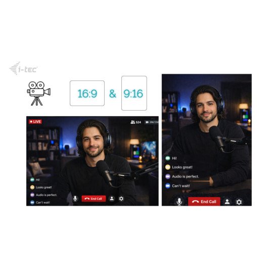 i-tec SOLOMON 700 STREAM 4K Webcam Ring Light