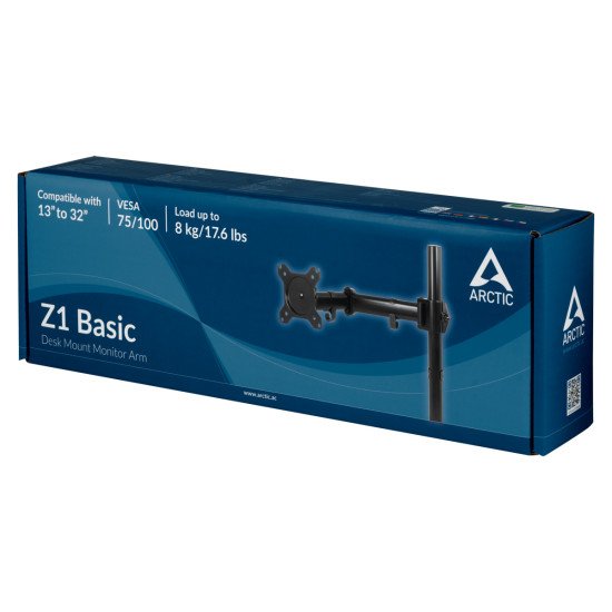 ARCTIC Z1 Basic Support Pince 32" Noir