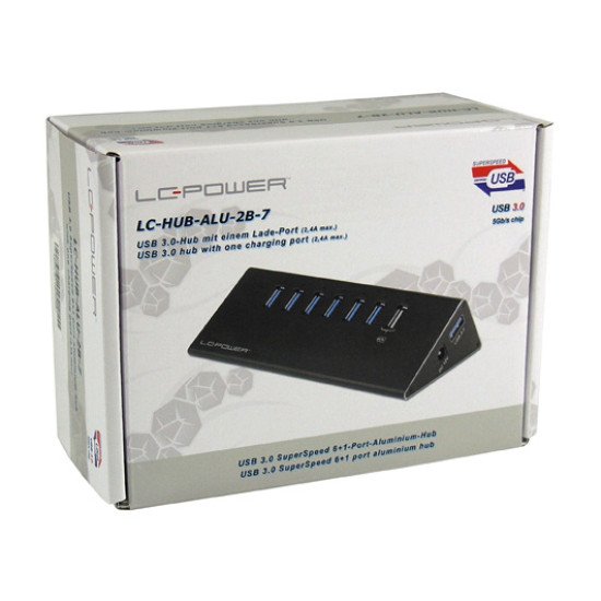 LC-Power USB Hub USB 3.2 Gen 1 (3.1 Gen 1) Type-A 5000 Mbit/s Noir