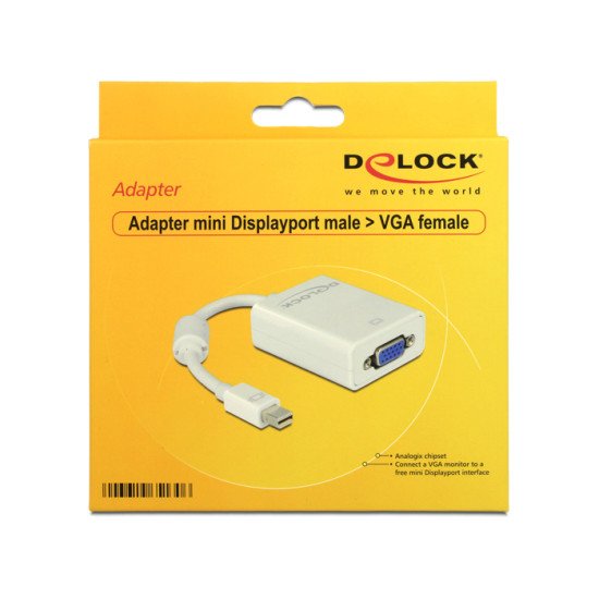 DeLOCK Adaptateur & connecteur mini Displayport / VGA FM mini Displayport 20-pin M VGA 15-pin FM