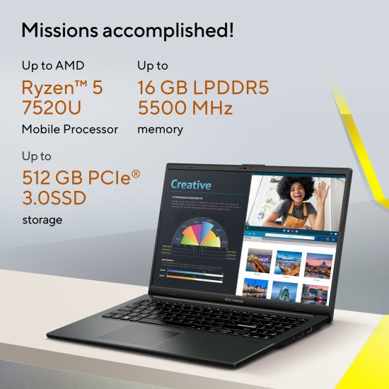 ASUS Vivobook Go 15 OLED E1504FA-BQ2544W AMD Ryzen™ 5 7520U Ordinateur portable 39,6 cm (15.6") Full HD 16 Go LPDDR5-SDRAM 512 Go SSD Wi-Fi 6E (802.11ax) Windows 11 Home Belge Noir ASUS Vivobook Go 15 OLED E1504FA-BQ2544W AMD Ryzen™ 5 7520U Ordinateur portable 39,6 cm (15.6") Full HD 16 Go LPDDR5-SDRAM 512 Go SSD Wi-Fi 6E (802.11ax) Windows 11 Home Belge Noir