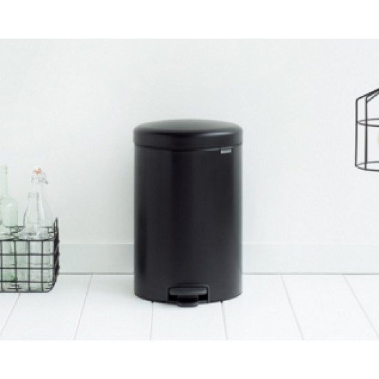 Brabantia 114106 poubelle 20 L Rond Noir