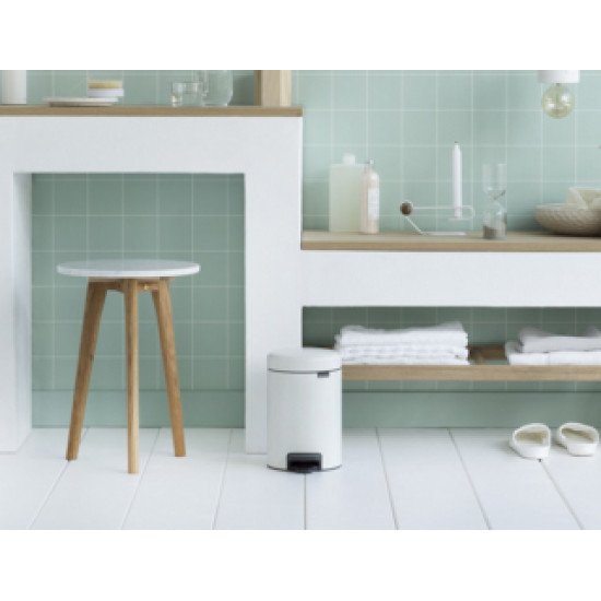 Brabantia 112126 poubelle 3 L Rond Blanc