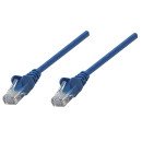 Intellinet Câble patch réseau Cat6A, 0,25 m, bleu, cuivre, S/FTP, LSOH/LSZH, PVC, RJ45, contacts plaqués or, anti-accroc, avec manchon, garantie à vie